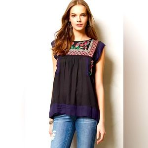 ANTHROPOLOGIE FLOREAT KYRA EMBROIDERED TOP 8